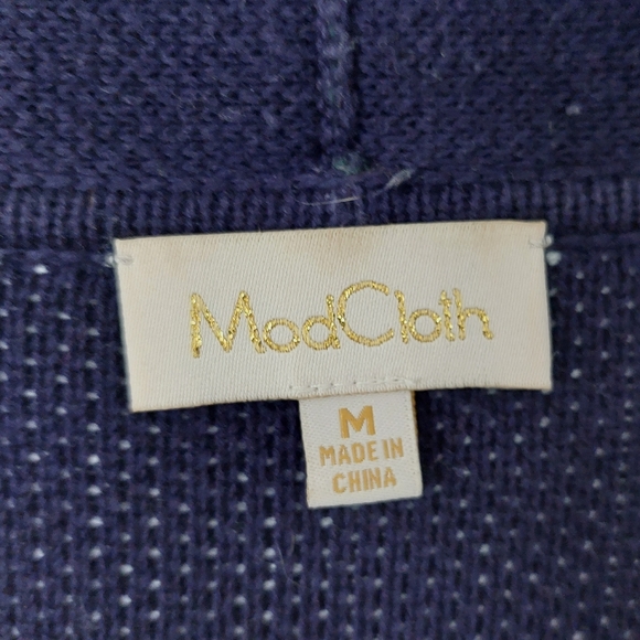 Modcloth Simply Suggly Plaid Cardigan, Size M - Picture 5 of 6